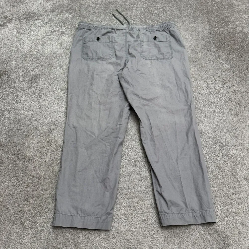 Banana Republic Aiden Fit Chino Pants Mens 36x32 Gray Tapered Leg Elastic Waist